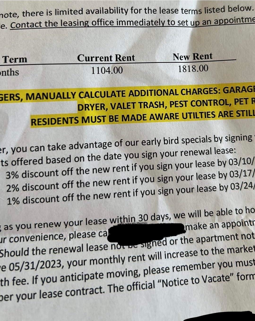 letter of rent increase