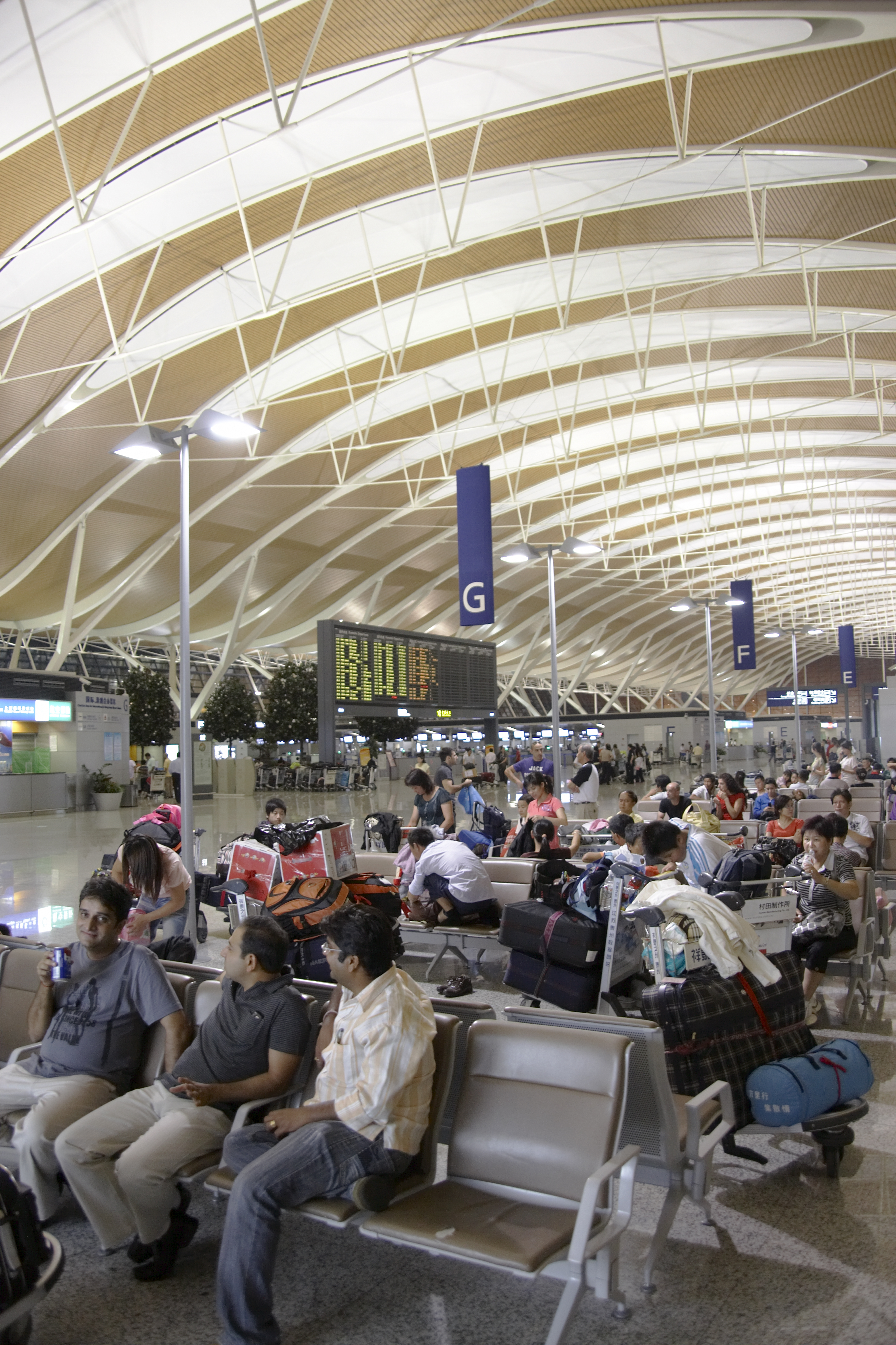 a very crowded airport