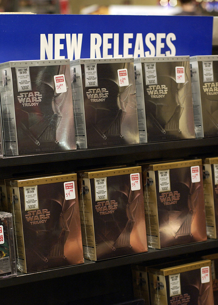 the box set on shelves