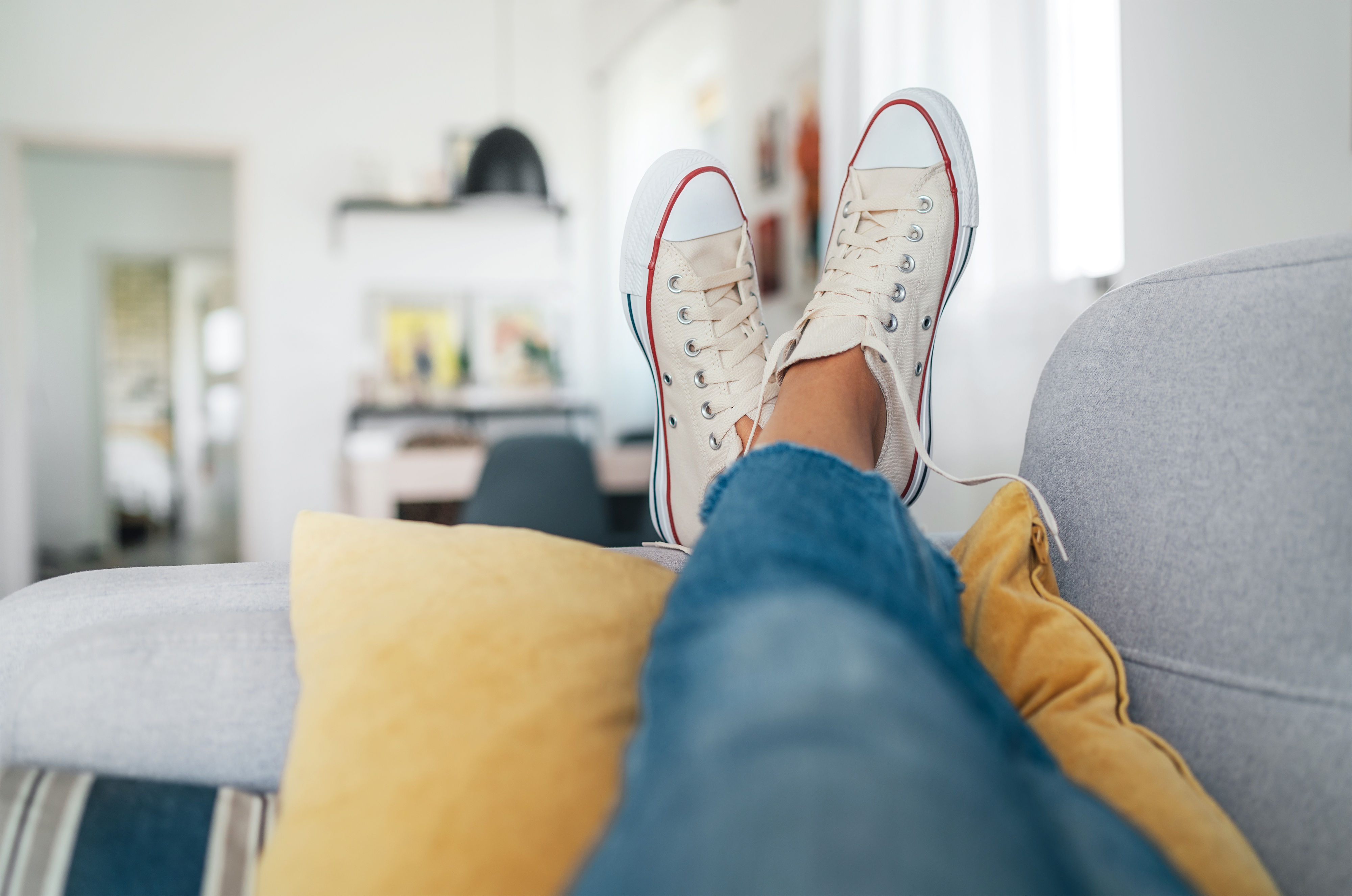 shoes on the couch