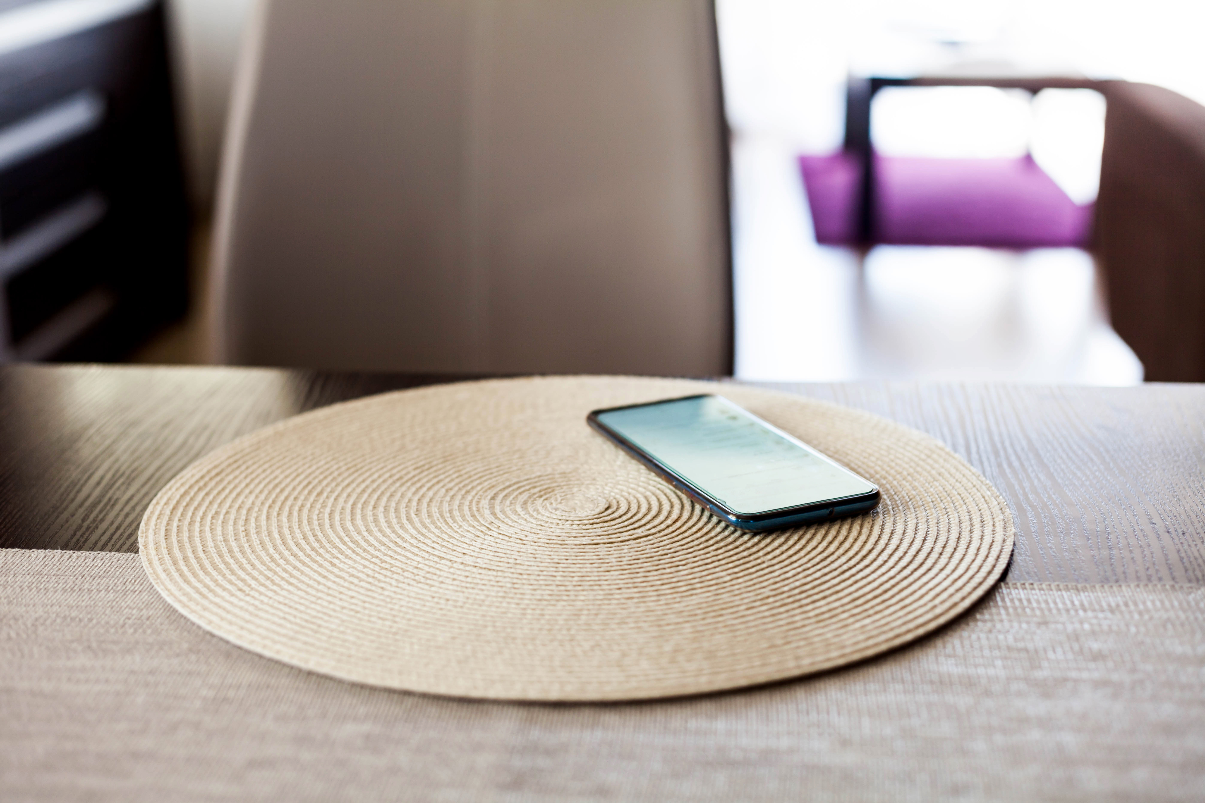 a phone on top of a table