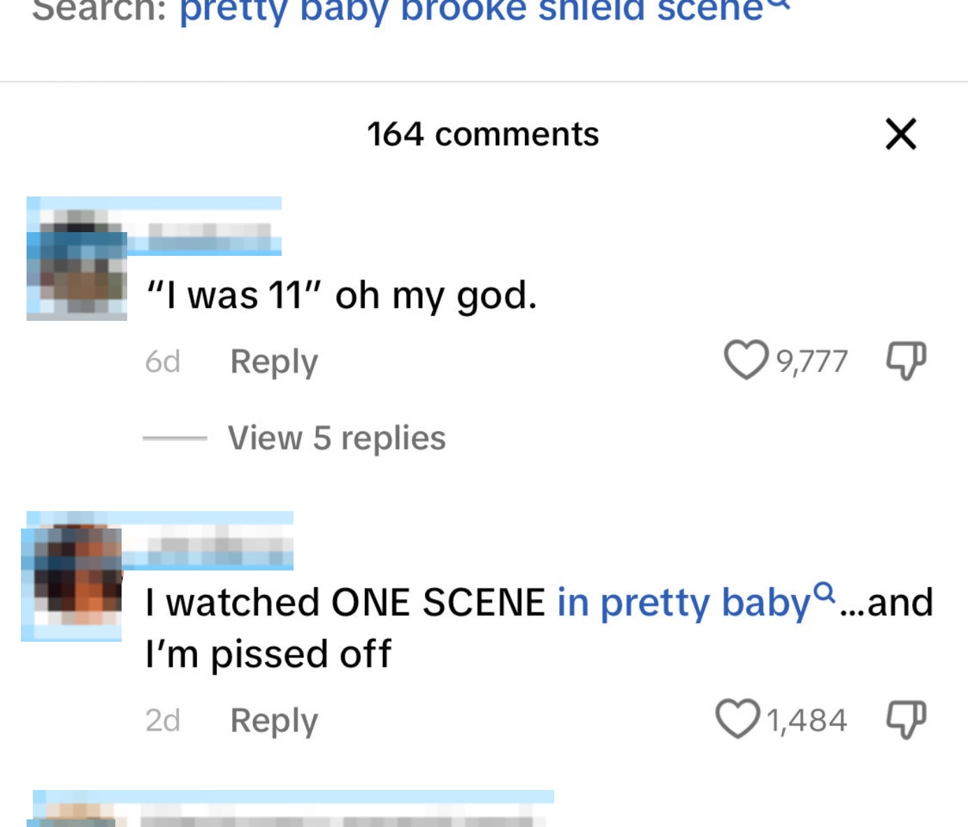 TikTok app screenshot with user comments on a video featuring a person expressing emotion during an interview