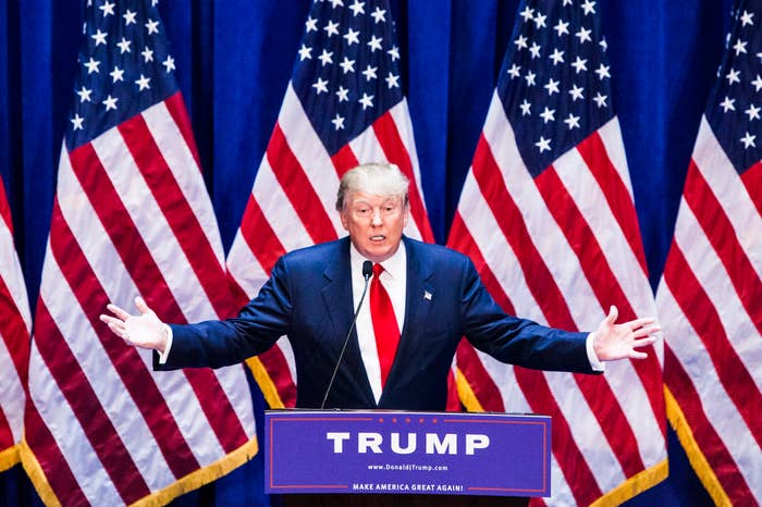 Donald Trump announcing his presidential campaign at Trump Tower in June 2015