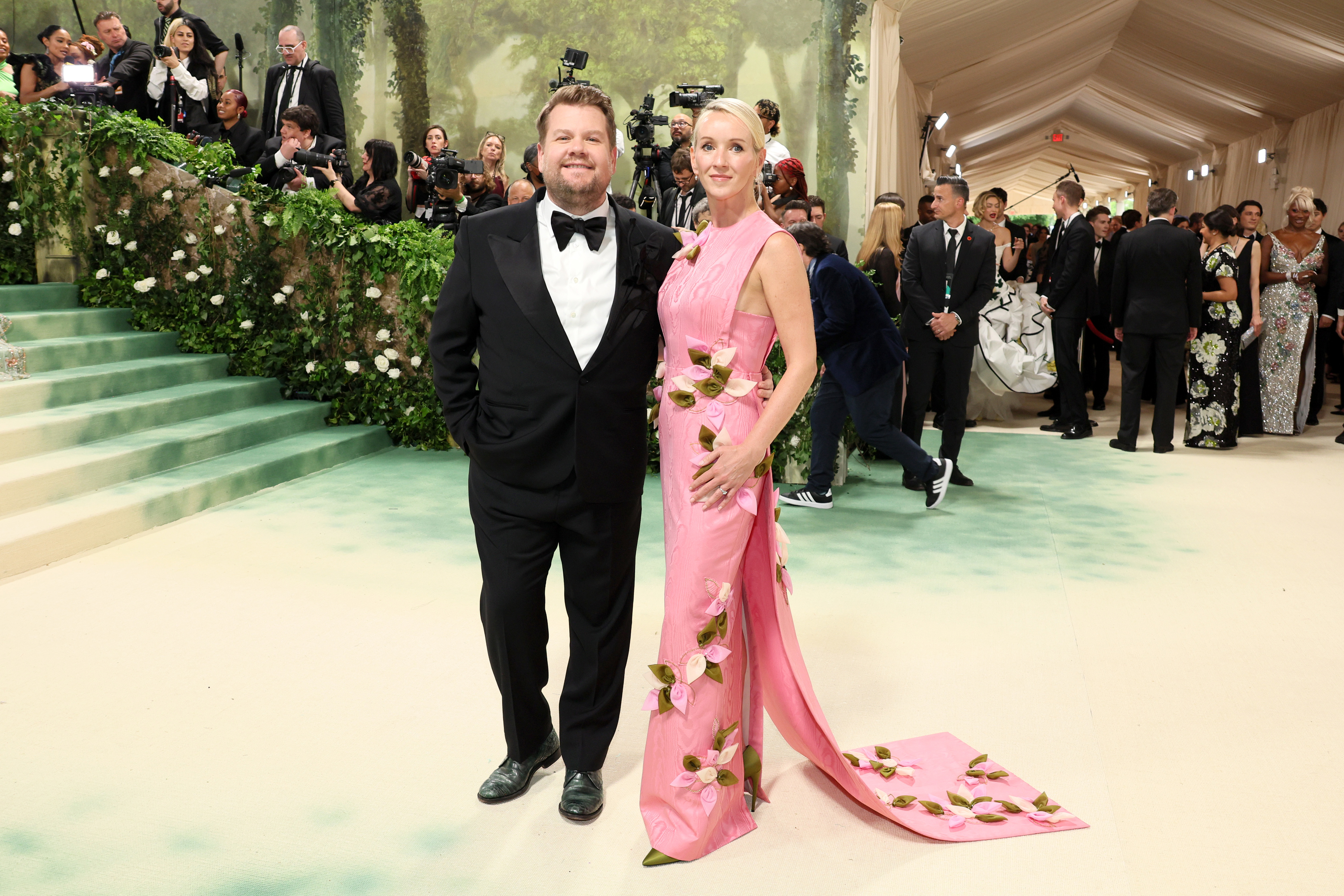 James Corden and Julia Carey at the Met Gala