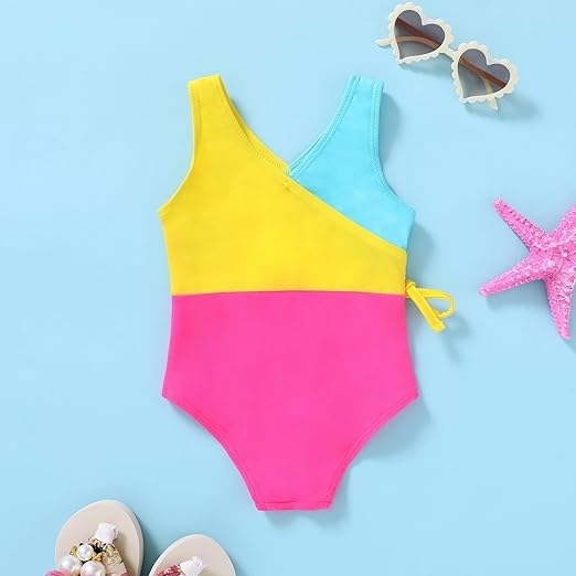 The bright yellow candy swimsuit