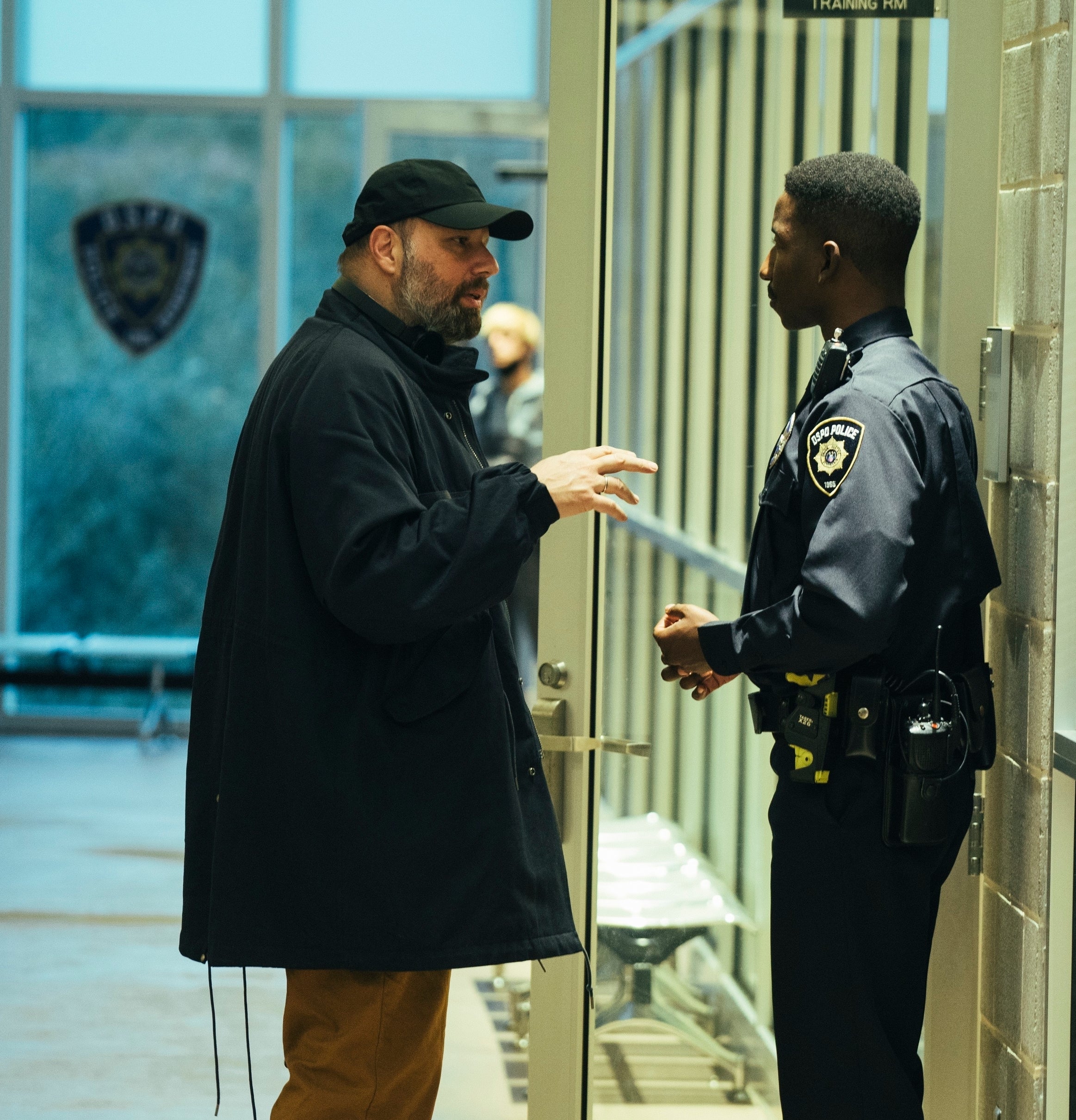 Yorgos Lanthimos and Mamoudou Athie on the set of KINDS OF KINDNESS