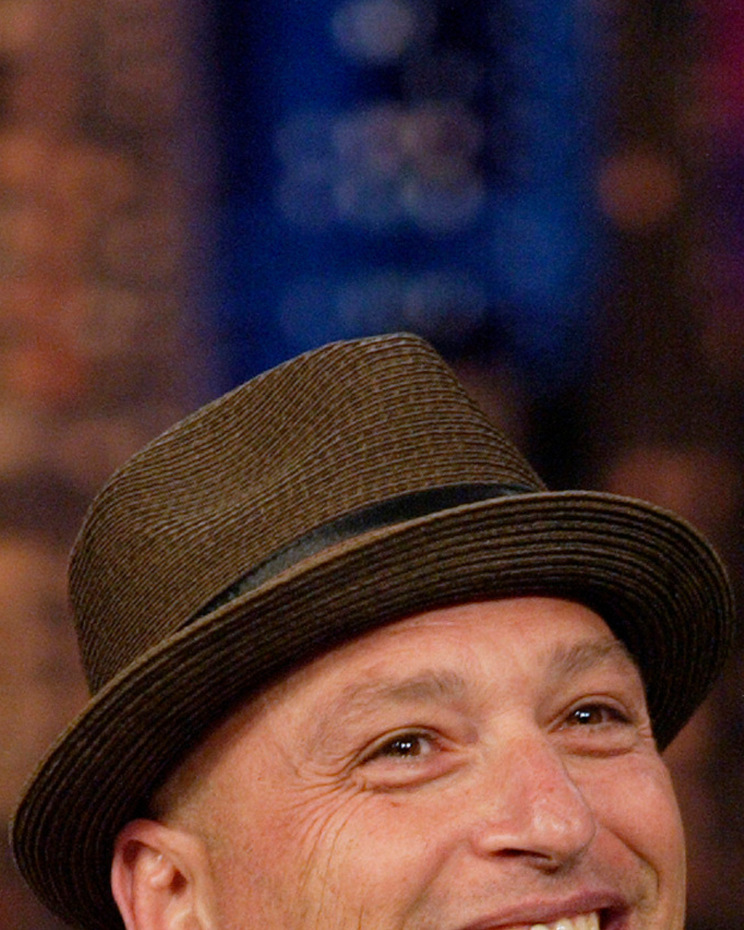 A close-up image of Howie Mandel&#x27;s fedora