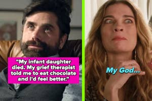 John Stamos in "You;" Annie Murphy in "Schitt's Creek"