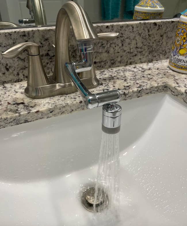 faucet extender on a bathroom sink