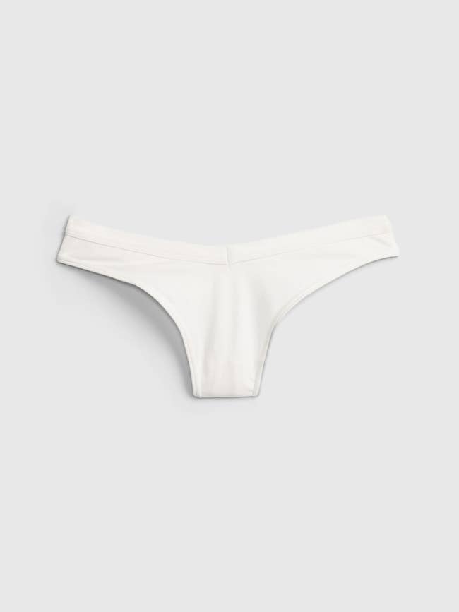White thong style underwear with a sleek, modern design