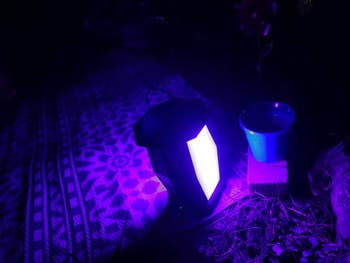 Portable lamp speaker lighting up 