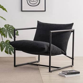 black sling chair