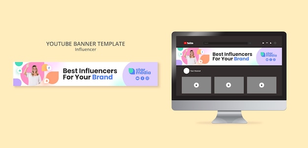 Influencer szablon projektu kanału youtube