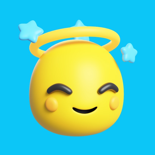 Bezpłatny plik PSD renderowanie 3d ikony emoji