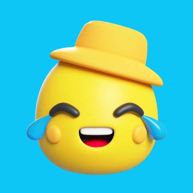 Bezpłatny plik PSD renderowanie 3d ikony emoji