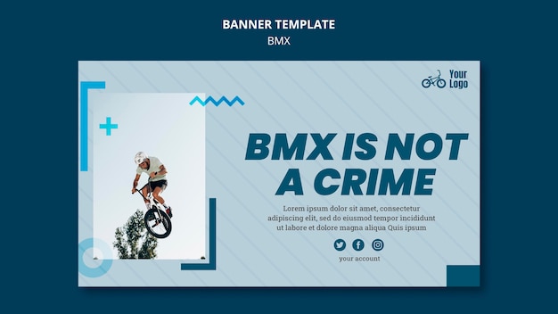 Bezpłatny plik PSD szablon banera reklamowego sklepu bmx