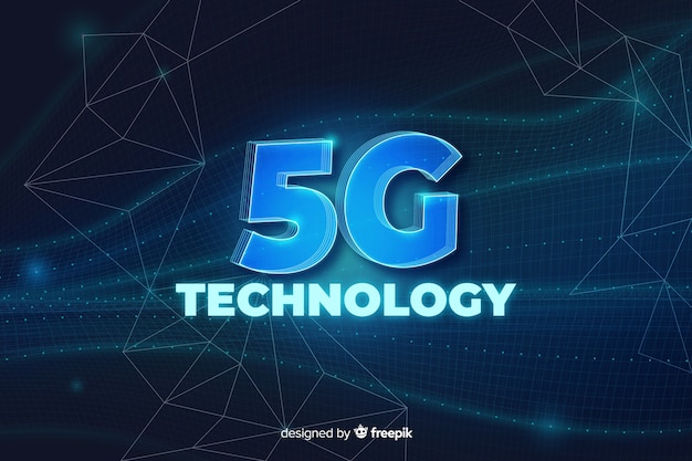 Bezpłatny wektor 5g koncepcja napis tło