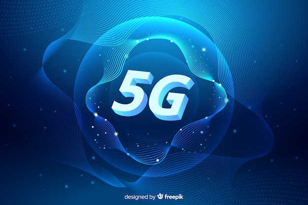 Bezpłatny wektor 5g koncepcji sieci komórkowej tło