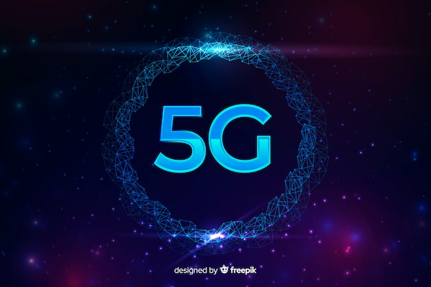 Bezpłatny wektor 5g połączenie z internetem koncepcja tło