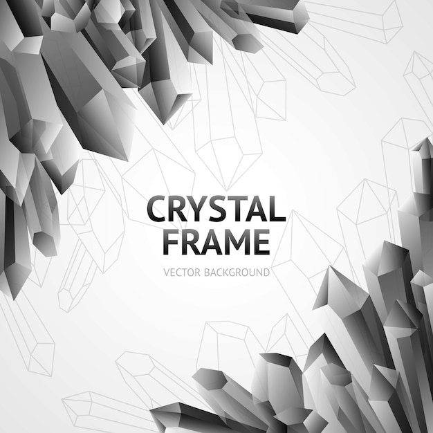 Bezpłatny plik Wektor crystal minerals frame