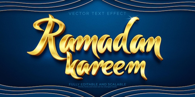 Edytowalny efekt tekstowy, styl tekstu ramadan kareem