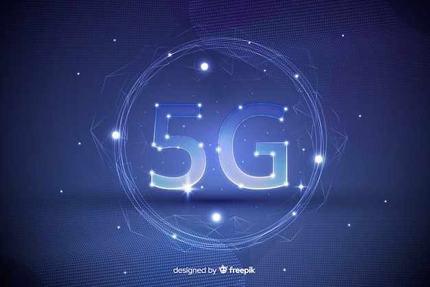 Bezpłatny wektor futurystyczne tło 5g koncepcja