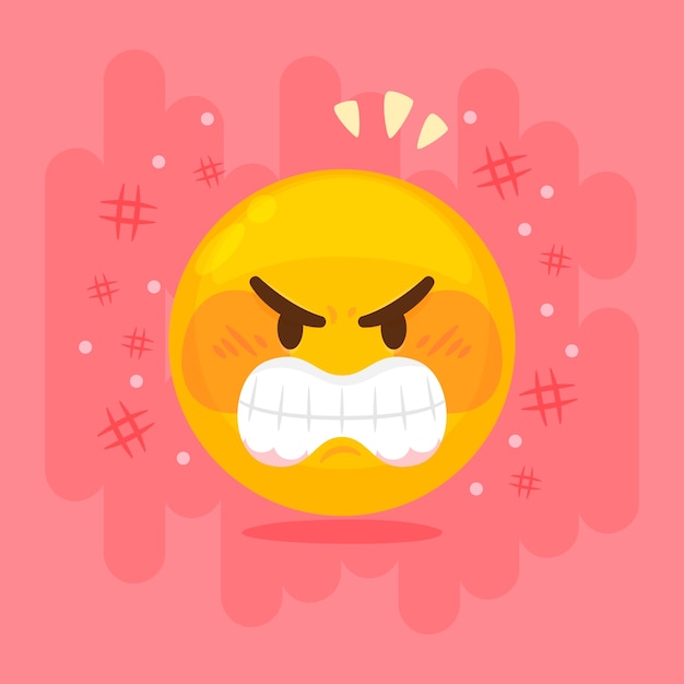 Bezpłatny plik Wektor ilustracja flat design hate emoji