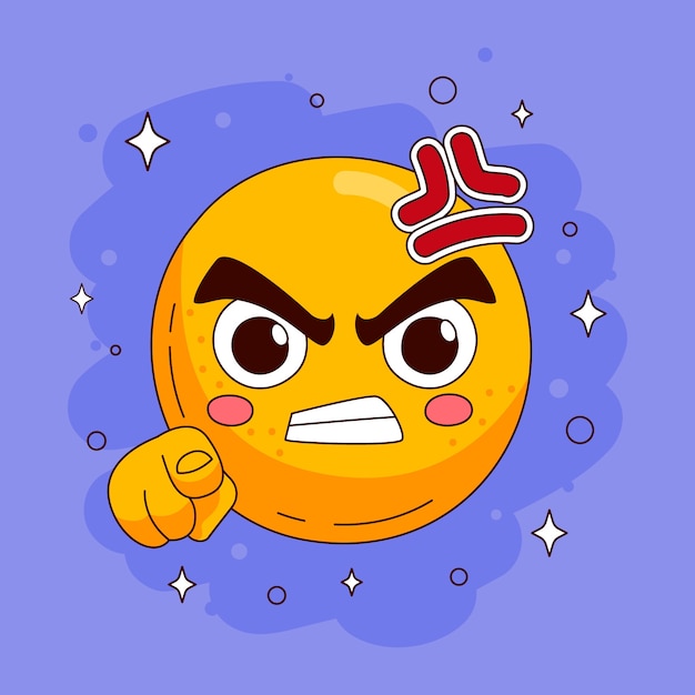 Bezpłatny plik Wektor ilustracja flat design hate emoji