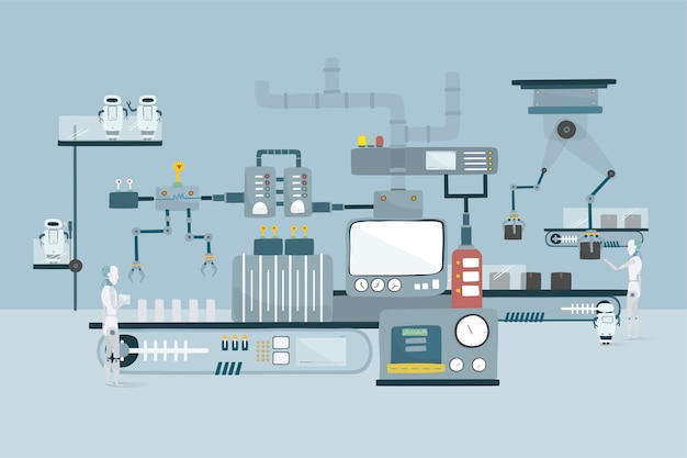 Bezpłatny wektor ilustracja robota wektorowa grafika