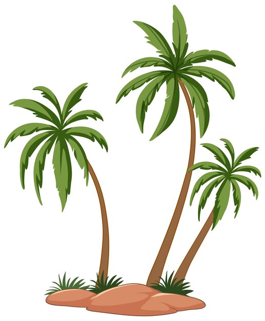 Ilustracja wektorowa palm tropikalnych