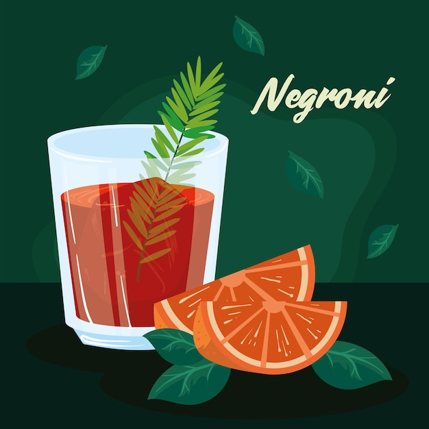 Bezpłatny plik Wektor kartel koktajlu negroni