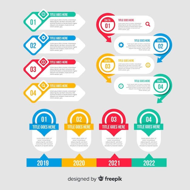 Bezpłatny plik Wektor kolekcja elementów infographic