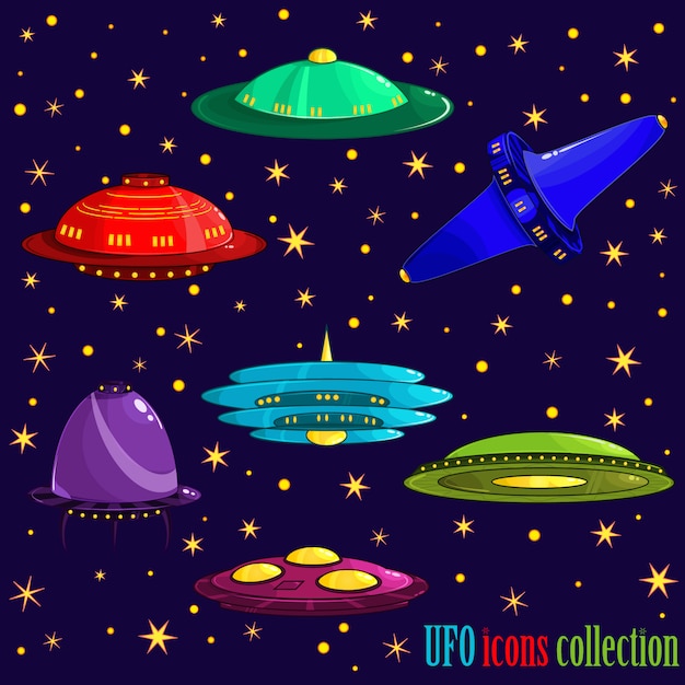 Bezpłatny plik Wektor kolekcja ikony ufo