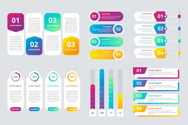 Bezpłatny plik Wektor kolorowe elementy infographic infographic