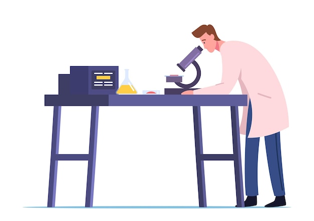 Neurobiologia lub badania laboratoryjne chemiczne, ilustracja eksperymentu