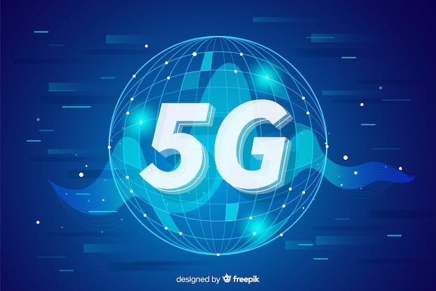 Bezpłatny wektor nowoczesne tło koncepcja 5g