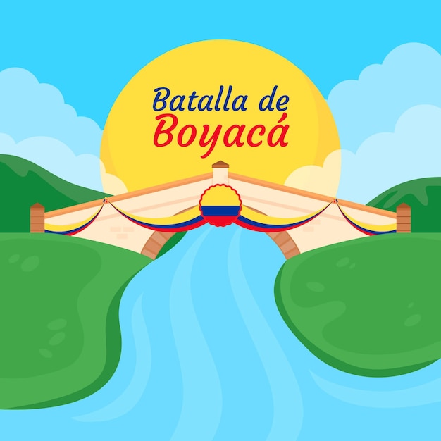 Bezpłatny plik Wektor płaska ilustracja batalla de boyaca