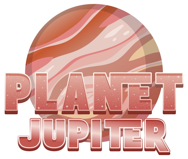 Bezpłatny wektor projekt logo planety jowisz z planetą jowisz