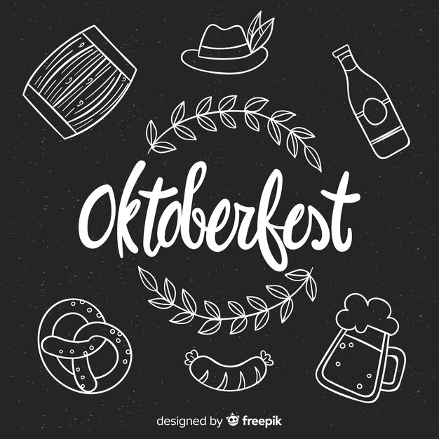 Ręcznie rysowane kolekcja oktoberfest elementu