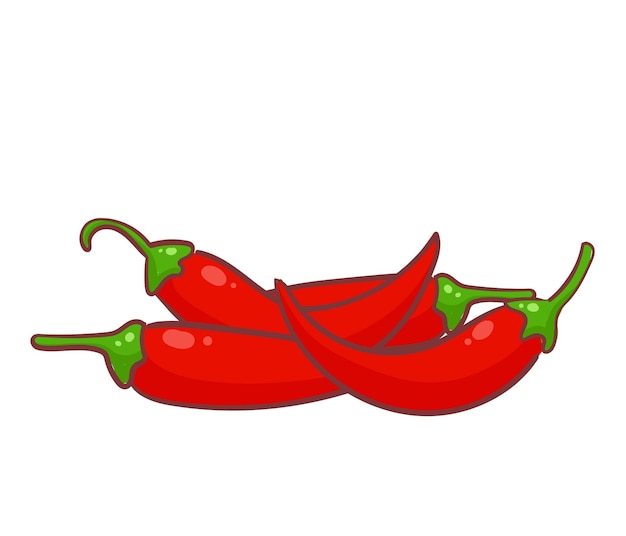 Red Pepper chili pikantne logo ręcznie rysowane ilustracji