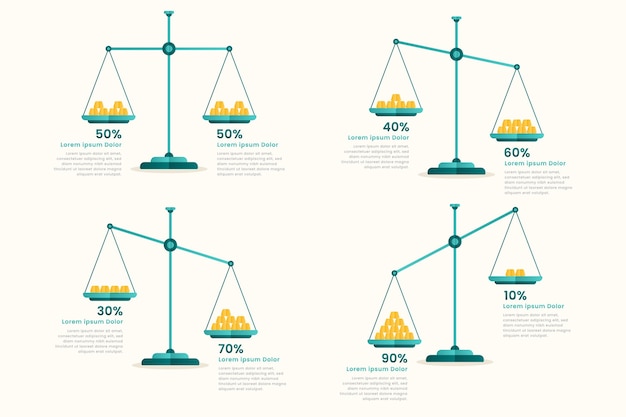 Bezpłatny plik Wektor saldo infografiki szablon