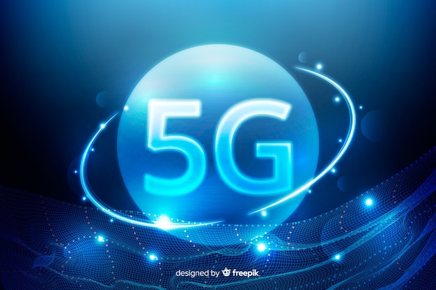 Bezpłatny wektor technologia 5g nowoczesne tło