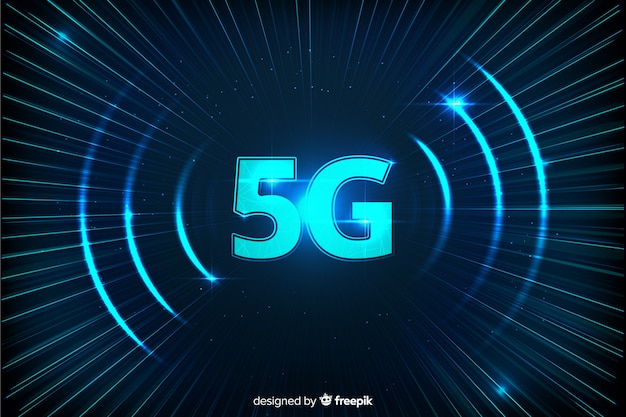 Bezpłatny wektor tło z nowoczesną koncepcją 5g