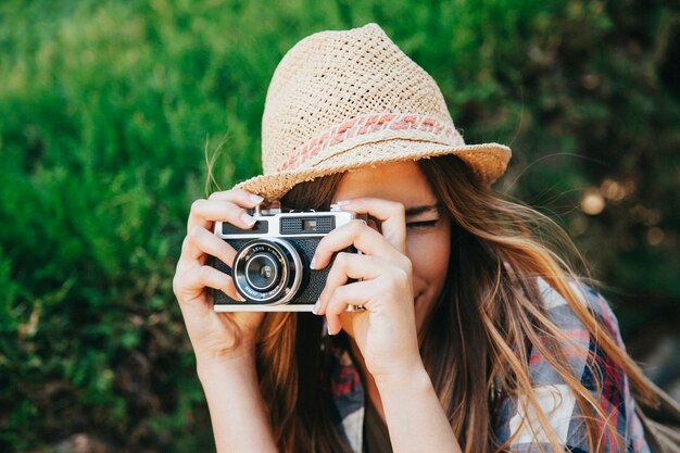 Fotografowanie turystów w parku