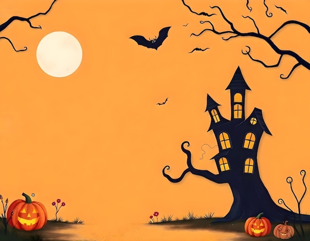 Bezpłatne zdjęcie ilustracja tła z kolażu halloween