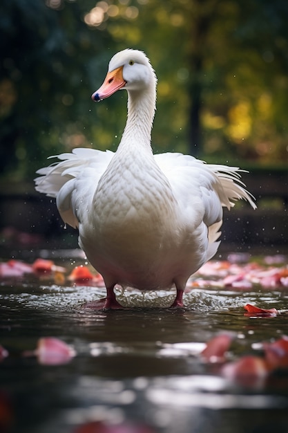 Bezpłatne zdjęcie kaczka życia w naturze