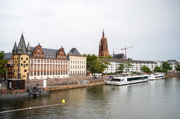 Pejzaż centrum Frankfurtu w Niemczech