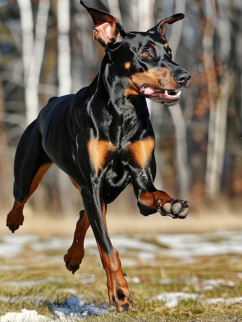 Bezpłatny plik Zdjęcie portret uroczego psa dobermana