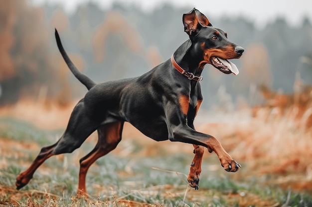 Bezpłatny plik Zdjęcie portret uroczego psa dobermana