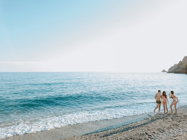 Bezpłatne zdjęcie przyjaciele na plaży